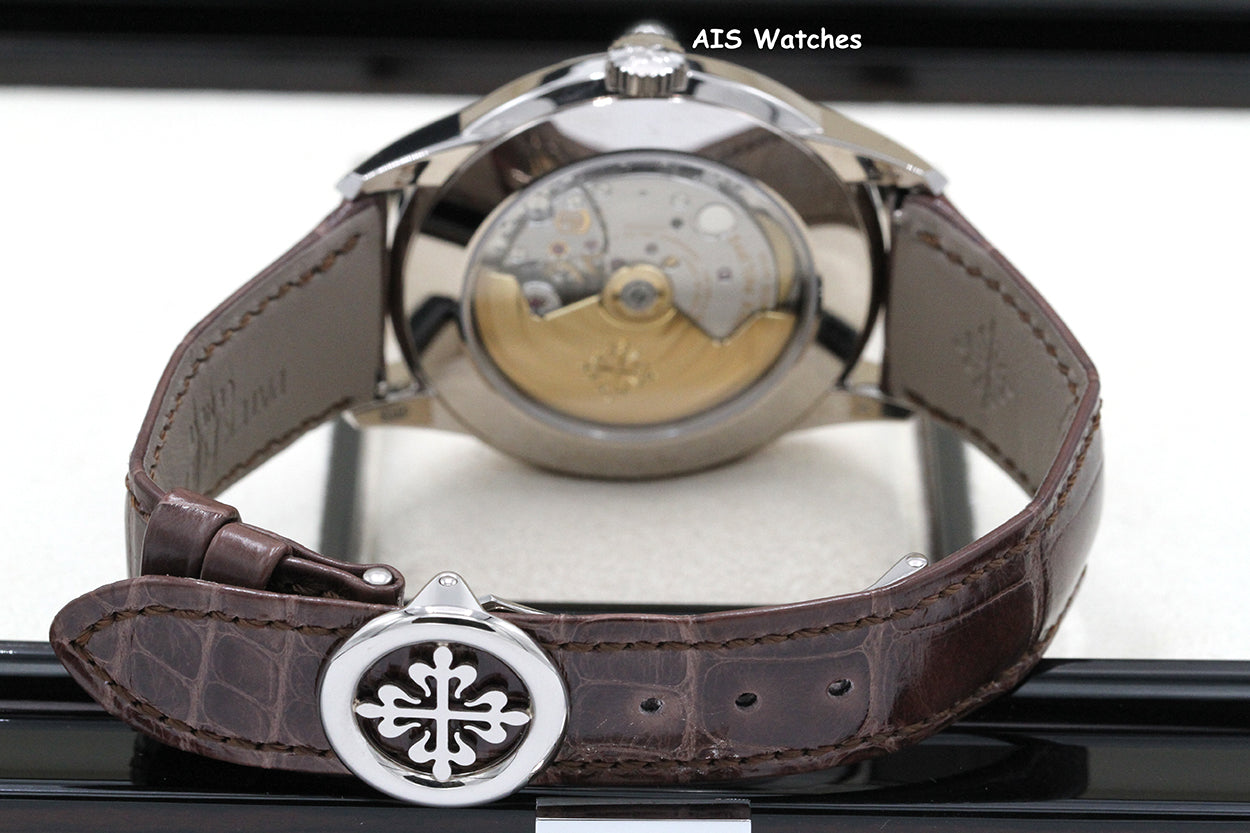 Patek Philippe Perpetual Calendar 5320G White Gold Rose Dial Box & Papers