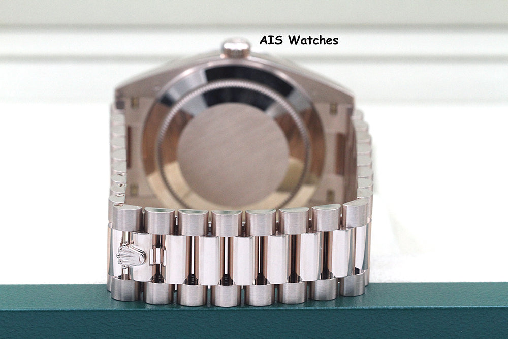 BNIB Rolex 228235 DayDate 40MM DD40 Rose Gold Olive Green Roman Dial B&P
