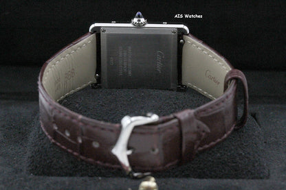 Cartier Must de Cartier WSTA0054 Red Dial 33.7MM x 25MM Box & Papers