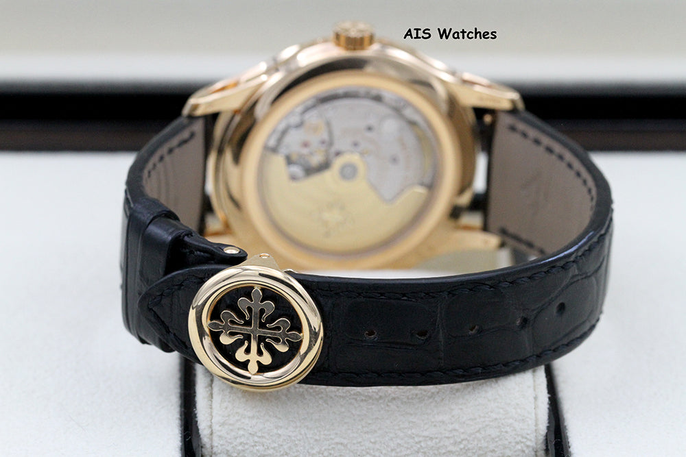 Patek Philippe Annual Calendar 5205R Rose Gold Black Dial Box & Papers