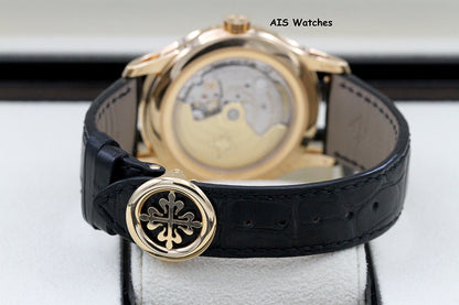 Patek Philippe Annual Calendar 5205R Rose Gold Black Dial Box & Papers