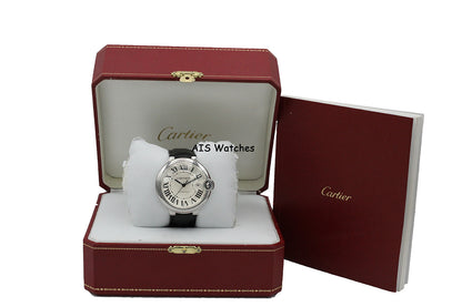 Cartier Ballon Blue de Cartier 42MM W69016Z4 Automatic SS Silver Dial B&P