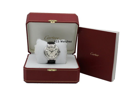 Cartier Ballon Blue de Cartier 42MM W69016Z4 Automatic SS Silver Dial B&P