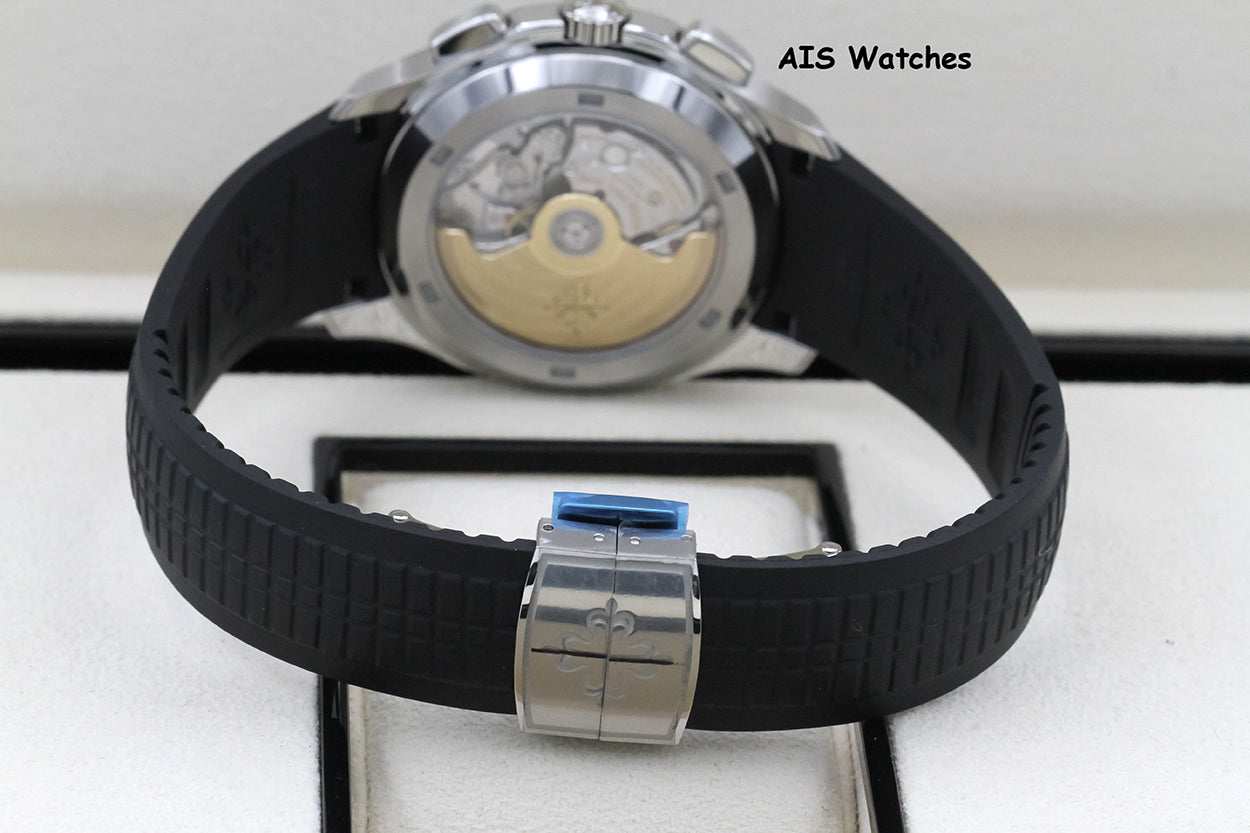 BNIB Patek Philippe 5968A Aquanaut Chronograph SS 42.2MM Orange/Black Strap B&P