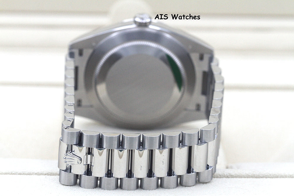 BNIB Rolex 228206 DayDate 40MM DD40 Platinum Meteorite Diamond Baguette Dial