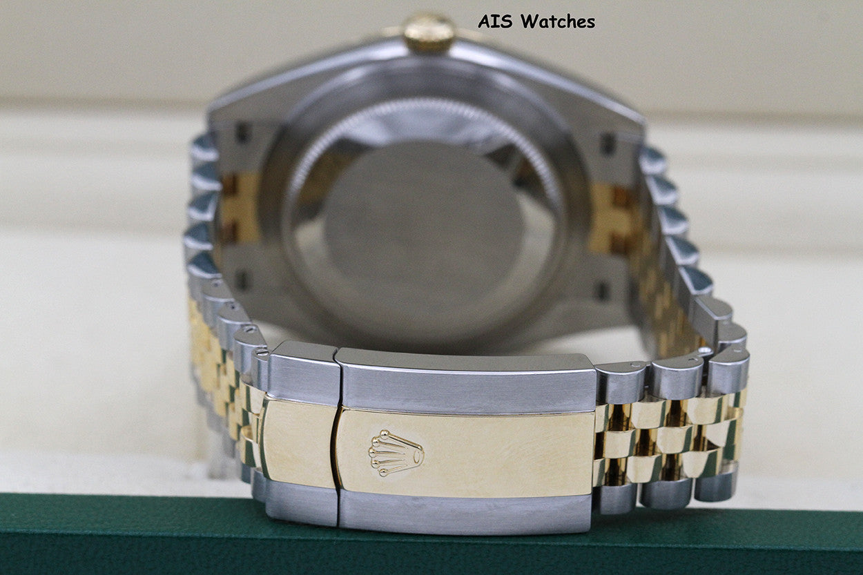 Rolex 126333 DateJust 41MM 18K YG/SS Slate Roman / Wimbeldon Dial Jubilee Bracelet B&P