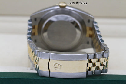 Rolex 126333 DateJust 41MM 18K YG/SS Slate Roman / Wimbeldon Dial Jubilee Bracelet B&P