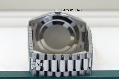 BNIB Rolex 228239 DayDate 40MM DD40 White Gold Black Stick Dial