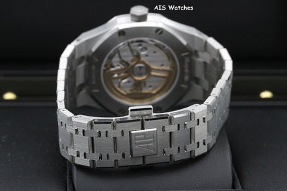 BNIB Audemars Piguet 15550ST Royal Oak Ice Blue Dial 37MM Box & Papers