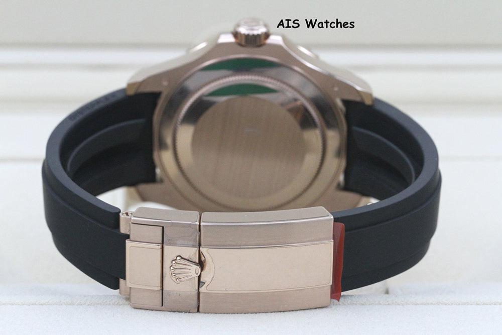 Rolex Yachtmaster 116695SATS Gem Set Bezel Everose Gold OysterFlex Strap B&P