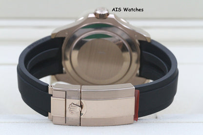 Rolex Yachtmaster 116695SATS Gem Set Bezel Everose Gold OysterFlex Strap B&P