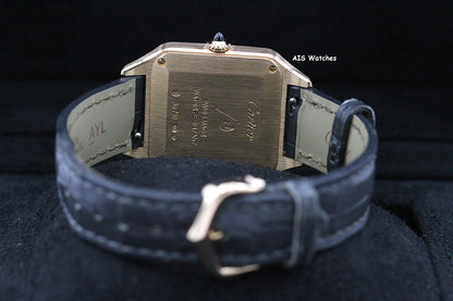 Cartier Santos Dumont Small WGSA0022 18K RG 38MM x 27.5MM Silver Dial Box & Paper
