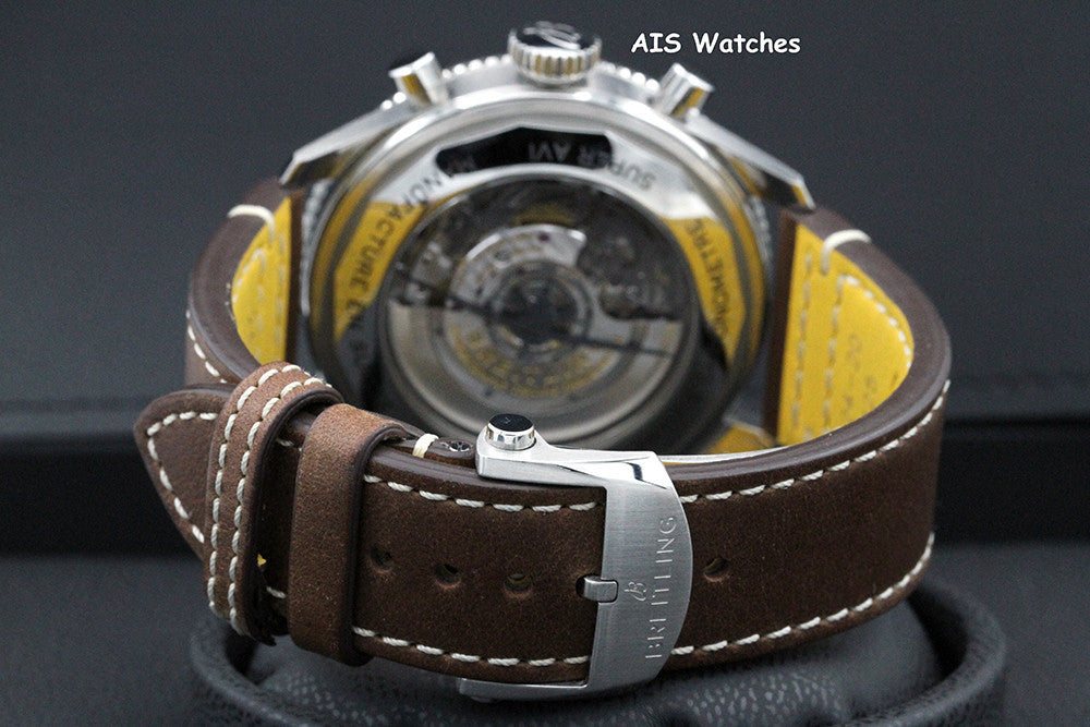 Breitling Super AVI B04 AB04452A1L1X1 Chronograph GMT 46 Curtiss Warhawk B&P