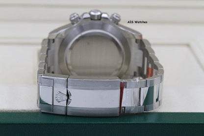 BNIB Rolex 116576TBR Platinum Daytona Cosmograph Ice Blue Arabic Dial Baguette Diamond Bezel B&P