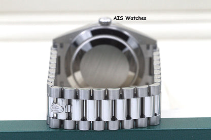 BNIB Rolex 228239 DayDate 40MM DD40 White Gold Blue Roman Dial