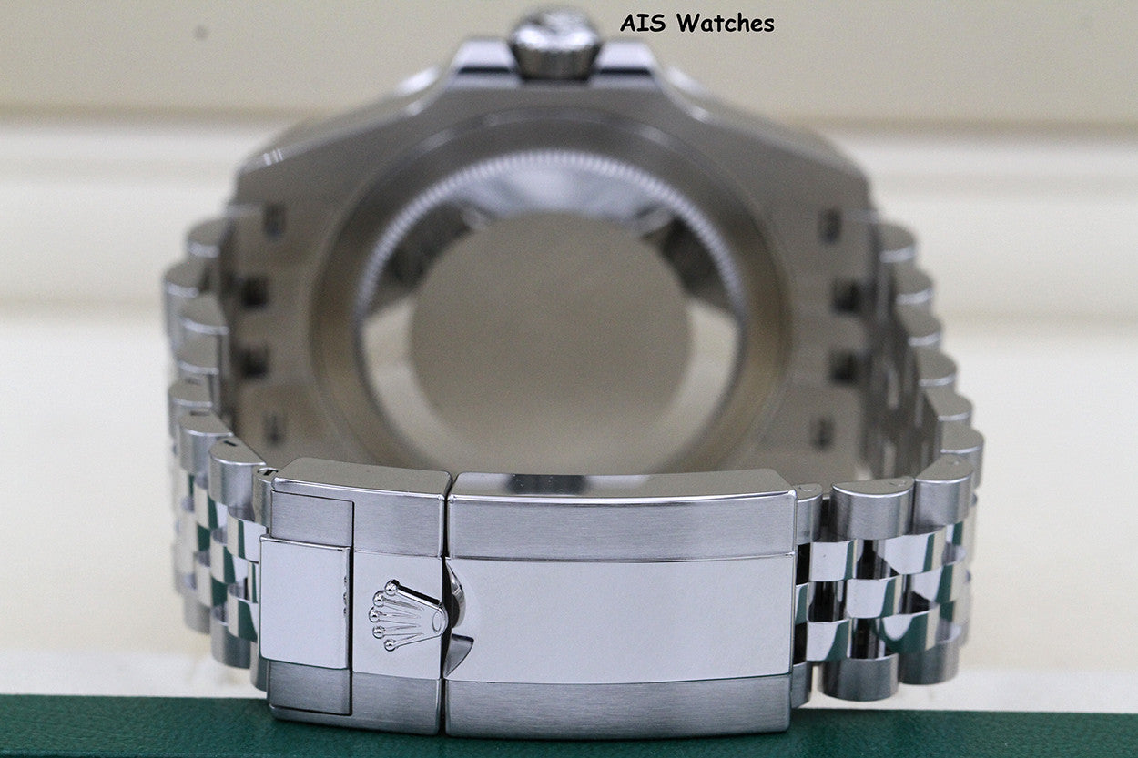 BNIB Rolex GMT Master II 126710GRNR Jubilee Black / Grey Bezel Bruce Wayne B&P