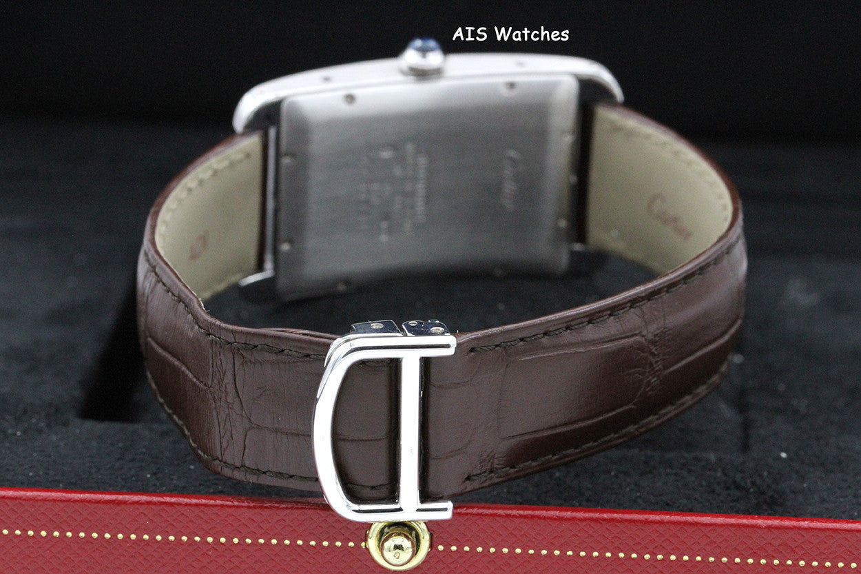 Cartier Tank Americaine W2603256 18K WG Automatic Silver Dial B&P