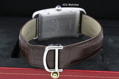 Cartier Tank Americaine W2603256 18K WG Automatic Silver Dial B&P