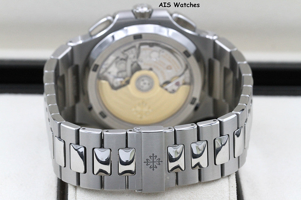 Patek Philippe Nautilus 5990/1A Chronograph Travel Time Grey Dial Box & Paper