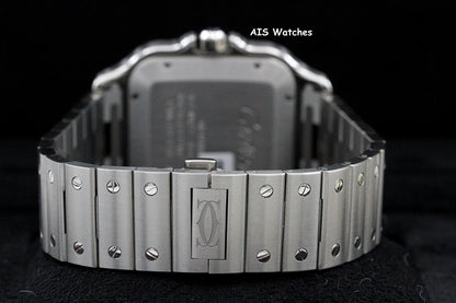 BNIB Cartier Santos De Cartier Large Steel WSSA0018 White Dial 39.8MM B&P