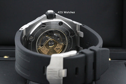 Audemars Piguet 15710ST Royal Oak Offshore Diver Black Dial 42MM Box & Papers