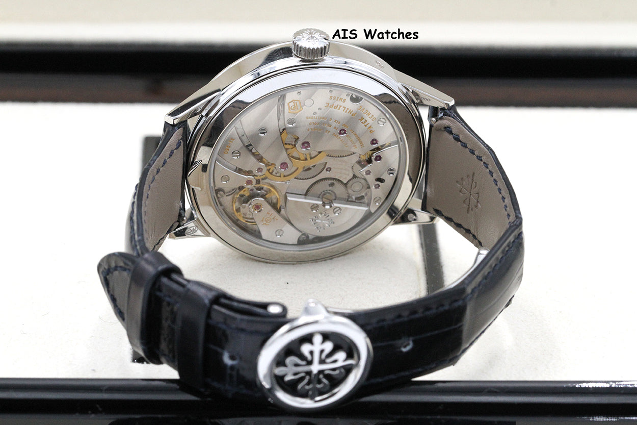 Patek Philippe Perpetual Calendar 5236P Platinum Blue Dial Box & Papers