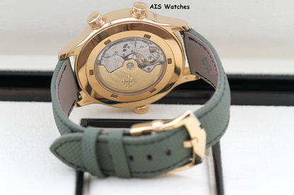 Patek Philippe 5524R Calatrava Pilot Travel Time Rose Gold Brown Dial 42MM Box & Paper