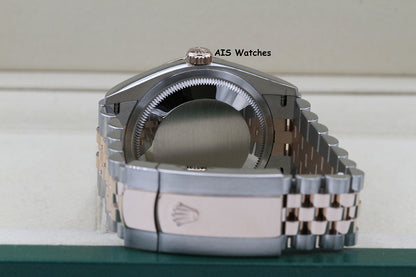 Rolex 126231 DateJust 36MM 18K RG/SS Rhodium Stick Dial Jubilee Bracelet B&P