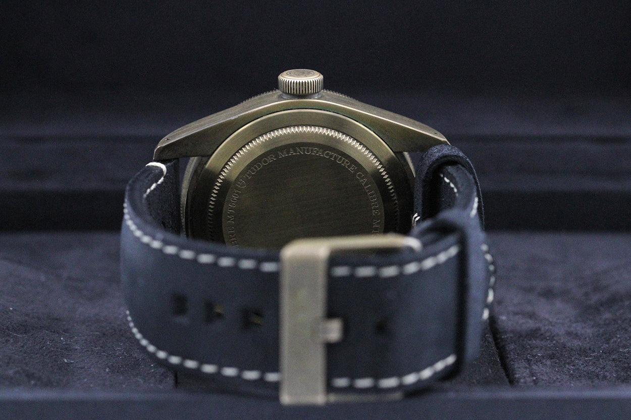 Tudor 79250BA Black Bay Bronze Black Leather Strap 43MM Box & Papers