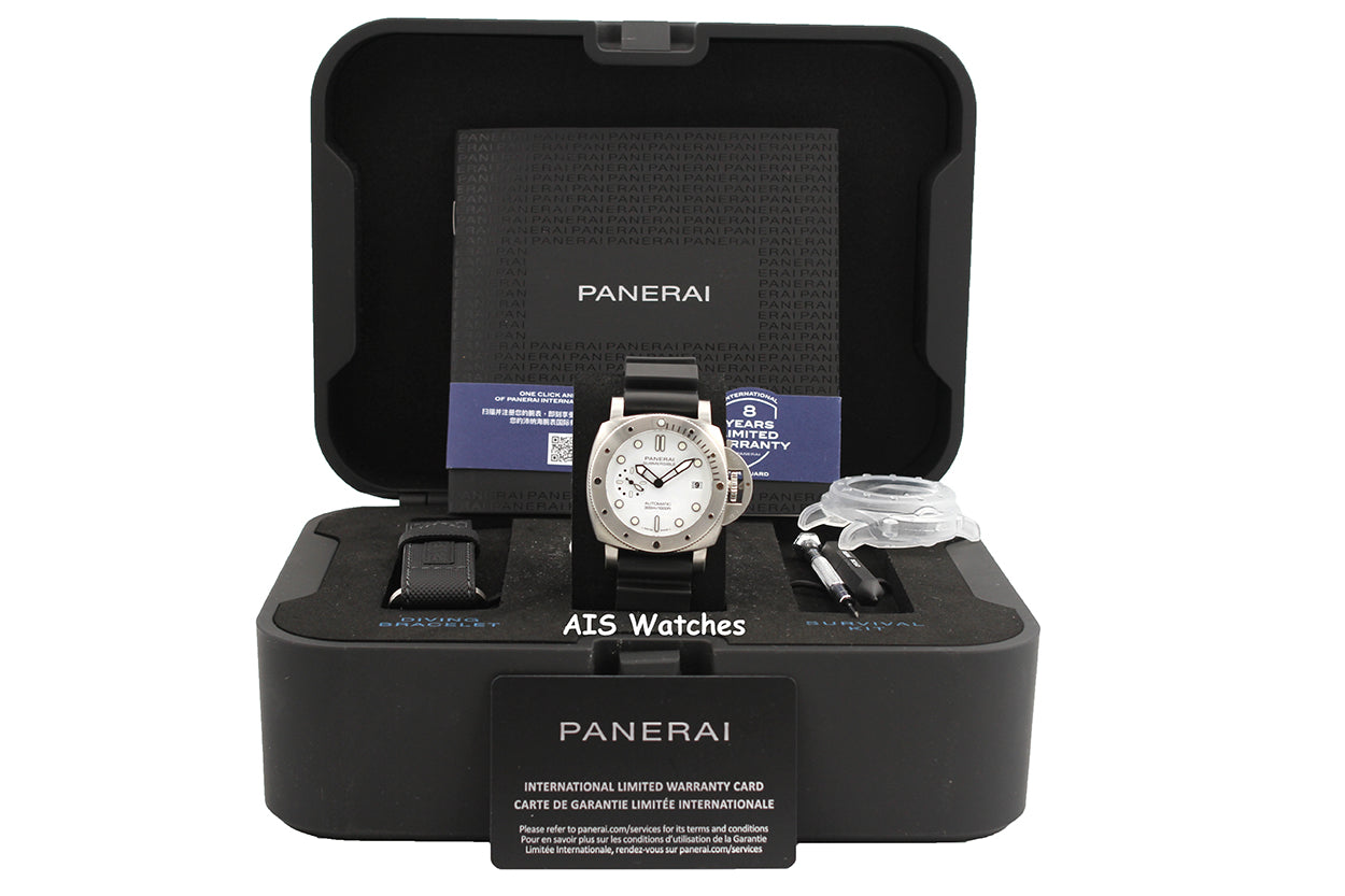 Panerai PAM 1223 Submersible 42MM 3 Days White Dial B&P