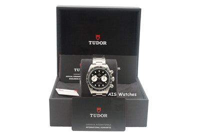 Tudor 79360N Black Bay Chronograph 41MM Black Dial SS Bracelet B&P