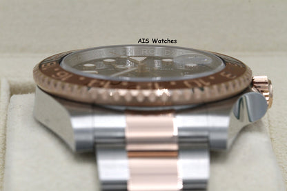 Rolex 126711 CHNR GMT Master II 18K Rose Gold / SS RootBeer Ceramic B&P