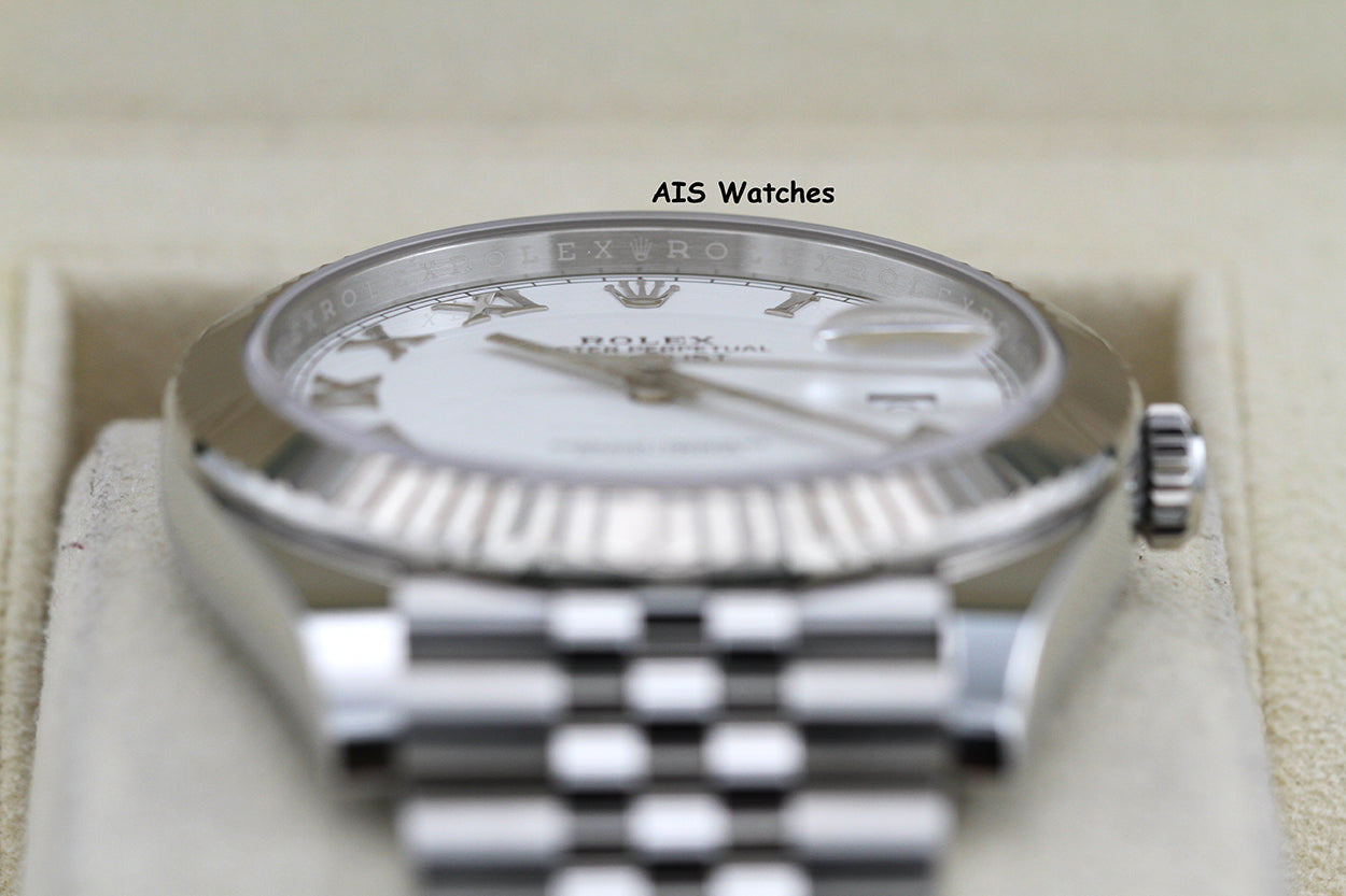 Rolex Datejust 41MM 126334 White Roman Dial Jubilee 2022 Box & Papers