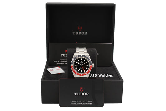 Tudor 79830RB Black Bay GMT Pepsi Stainless Steel Bracelet Box & Paper