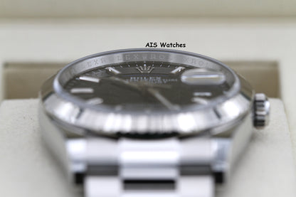 Rolex Datejust 36MM 126234 Oyster Black Stick Dial Stainless Steel B&P