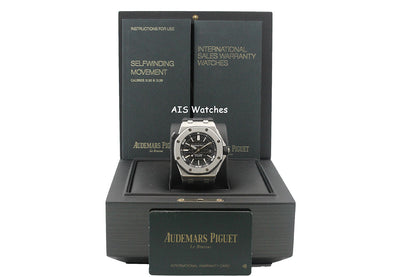 Audemars Piguet 15710ST Royal Oak Offshore Diver Black Dial 42MM Box & Papers
