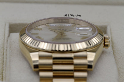 Rolex 228238 DayDate 40MM DD40 Yellow Gold Silver Roman Dial 2019 Box & Papers