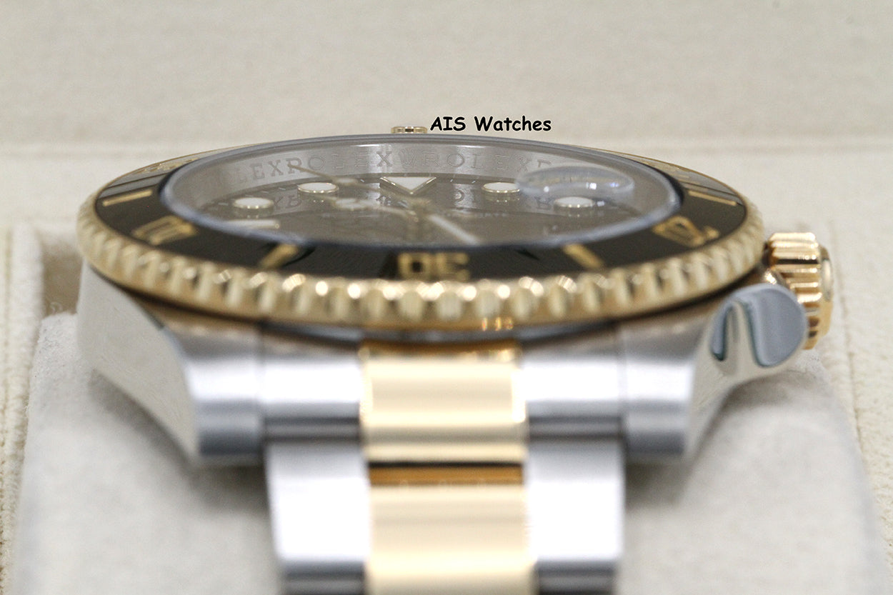 Rolex Submariner 18K YG/SS 116613LN Black Dial Ceramic 40MM 2015 B&P