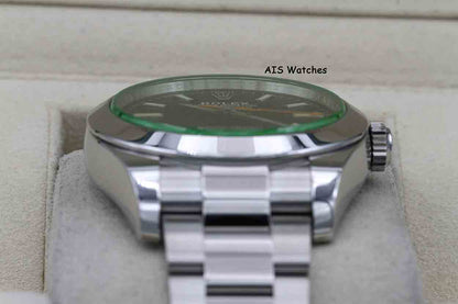 Rolex Milgauss 116400 GV Green Crystal Black Dial 2021 Box & Papers