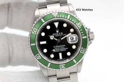 Rolex Submariner 16610LV 50th Anniversary Kermit Z Serial RSC/ Box & Papers
