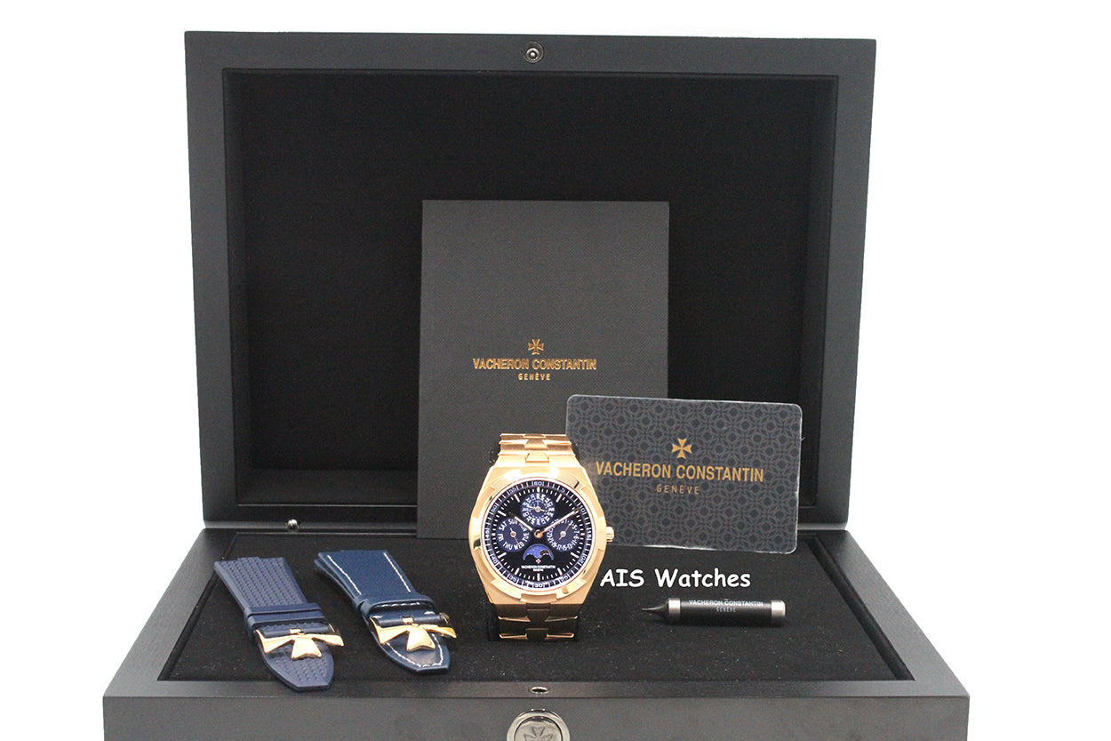Vacheron Constantin 4300V Overseas Perpetual Calendar 18K Rose Gold Blue Dial BP