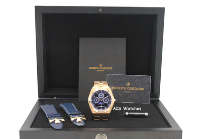 Vacheron Constantin 4300V Overseas Perpetual Calendar 18K Rose Gold Blue Dial BP