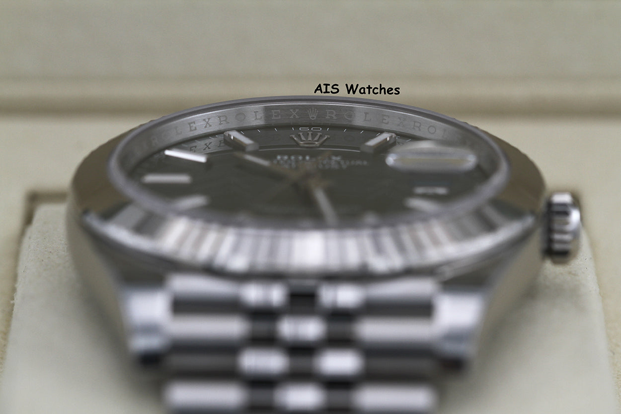 BNIB Rolex Datejust 41MM 126334 Green Stick Dial Jubilee Box & Paper