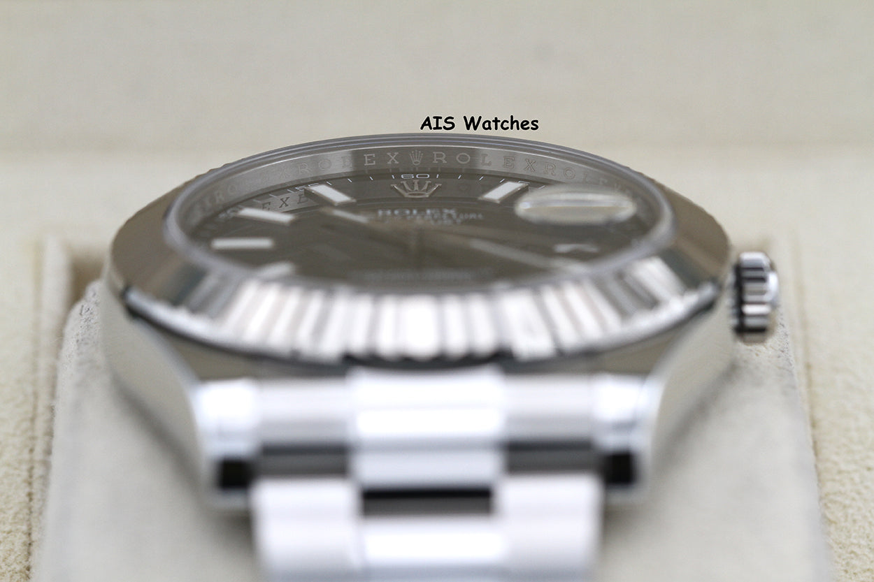 Rolex Datejust II 41MM 116334 Blue Stick Dial Stainless Steel 2017 Box & Papers