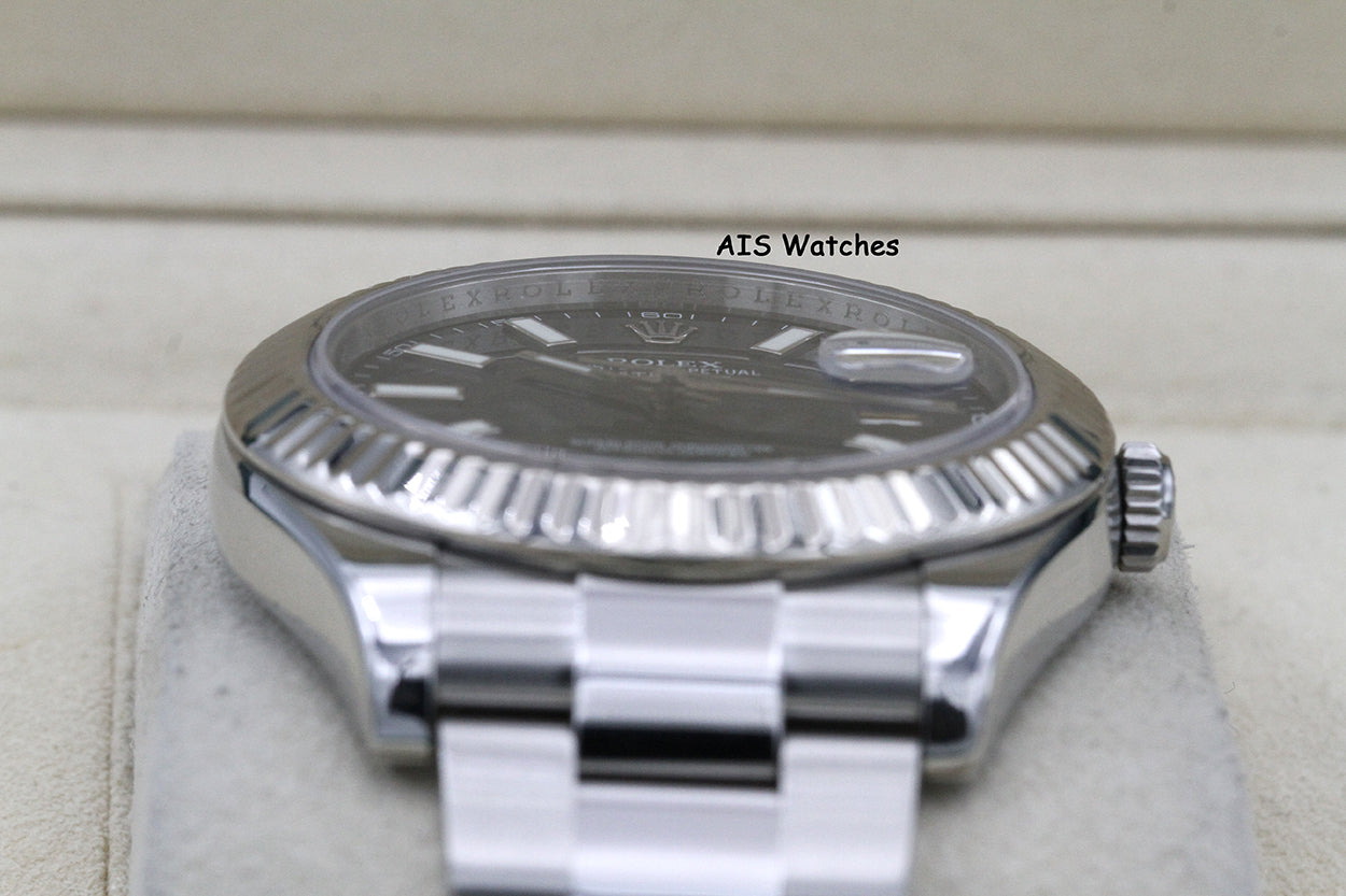 Rolex Datejust II 41MM 116334 Blue Stick Dial Stainless Steel 2015 Box & Papers