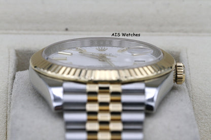 Rolex 126333 DateJust 41MM 18K YG/SS White Stick Dial Jubilee 2020 B&P