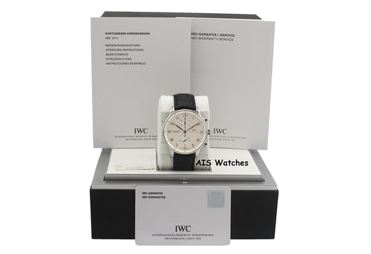 IWC Schaffhausen IW371445 Chrono-Automatic 40.9MM Silver Dial B&P