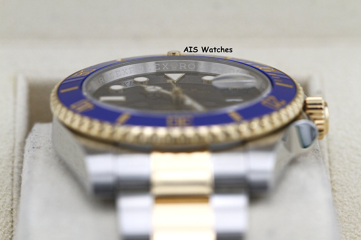 Rolex Submariner 18K YG/SS 116613LB SunBurst Blue Dial Ceramic 40MM 2020 B&P