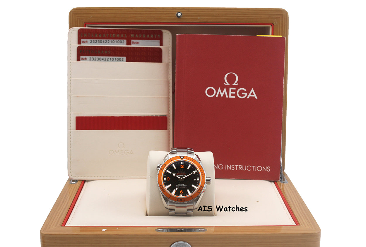 Omega Seamaster Planet Ocean 232.30.42.21.01.002 42MM 600M Orange Bezel B&P