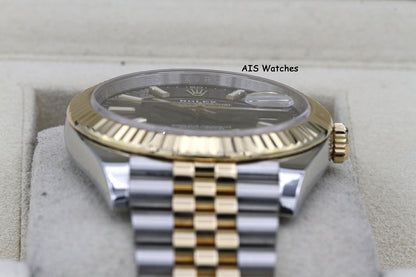 Rolex 126333 DateJust 41MM 18K YG/SS Black Stick Dial Jubilee Bracelet 2021 B&P